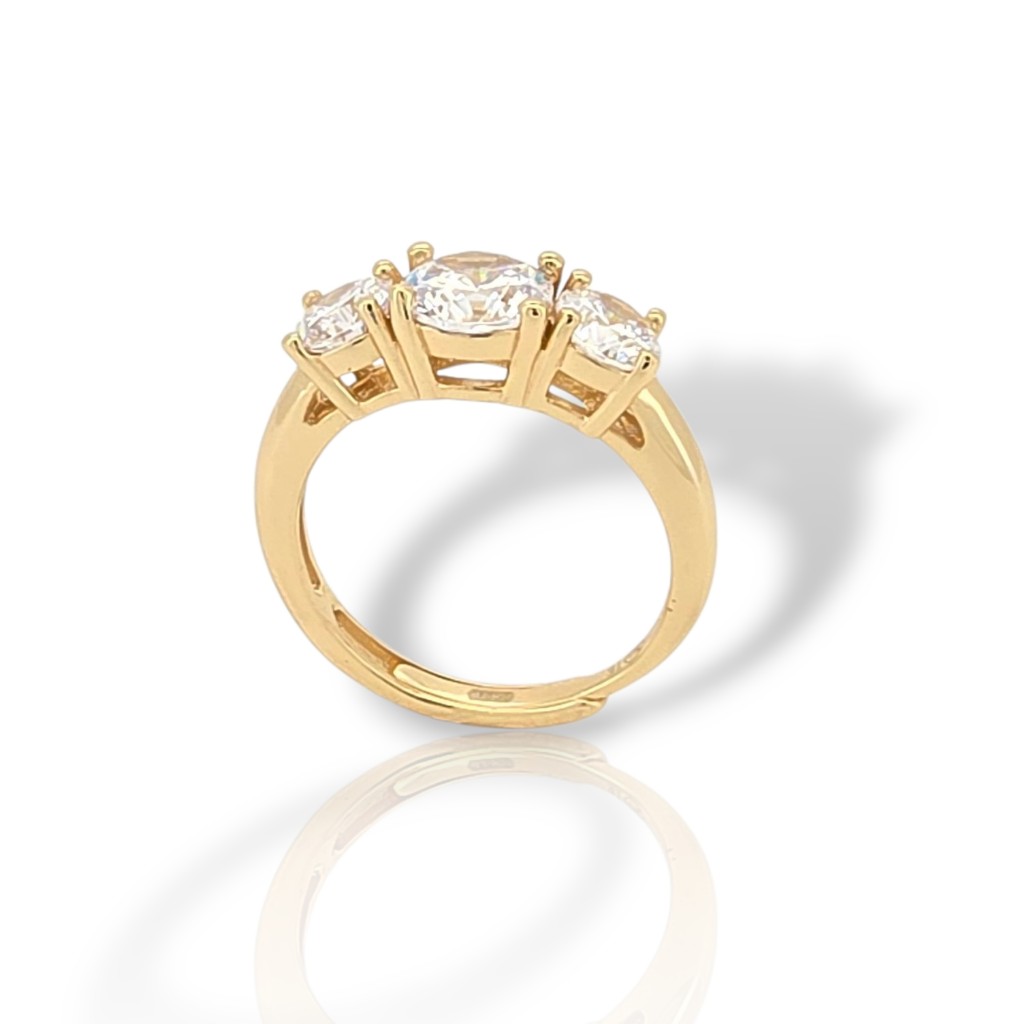 Silver ring made of gold-plated 925 silver (code FC006018)