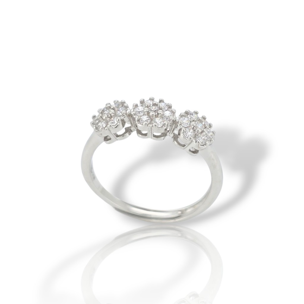 Platinum plated silver 925° ring (code FC006861)