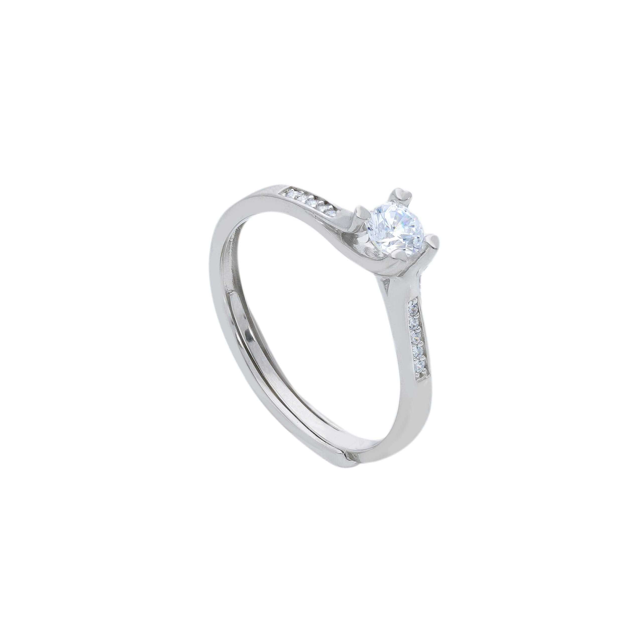 Platinum plated silver  925° ring (code S235580)