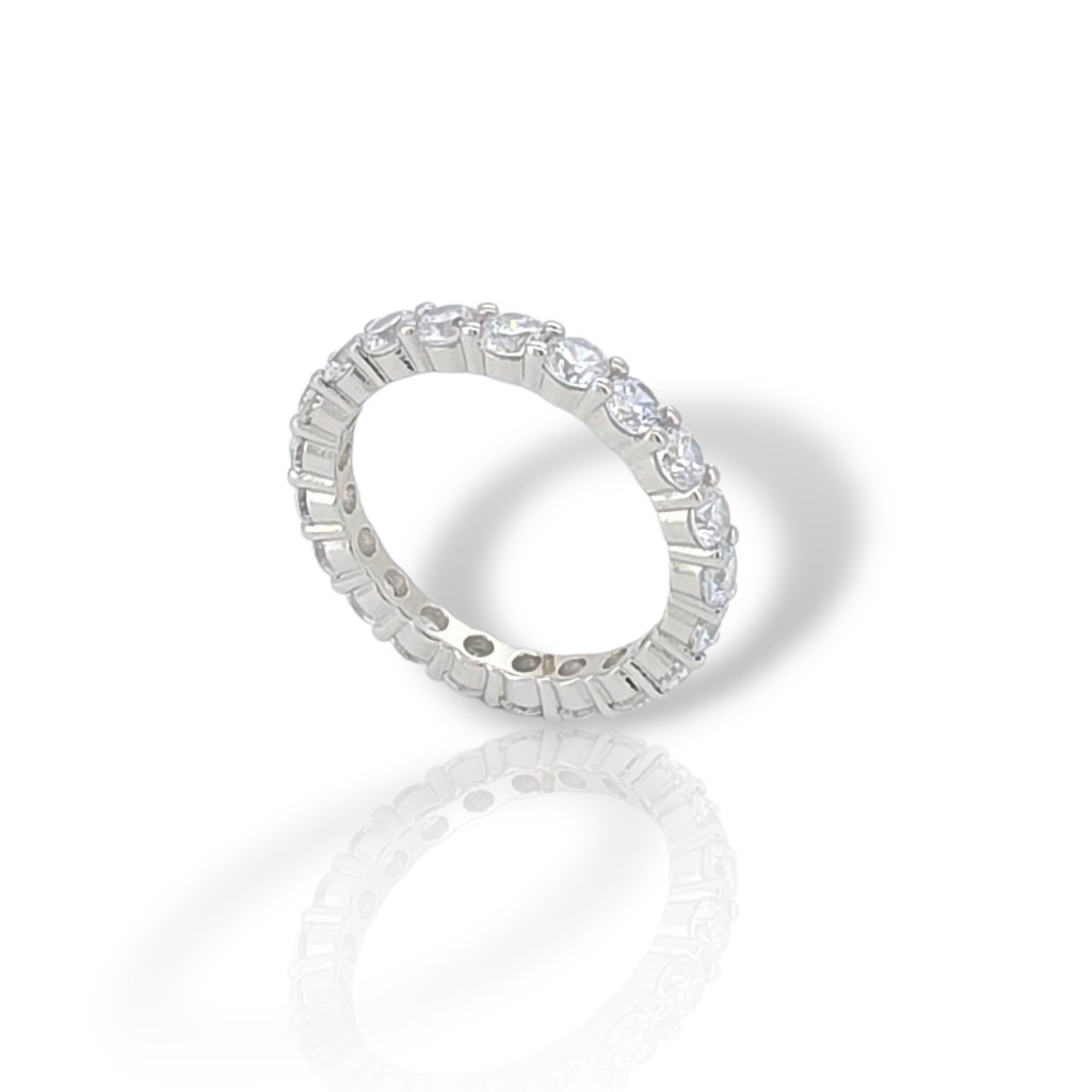 Platinum plated silver 925° ring  (code FCM2798)