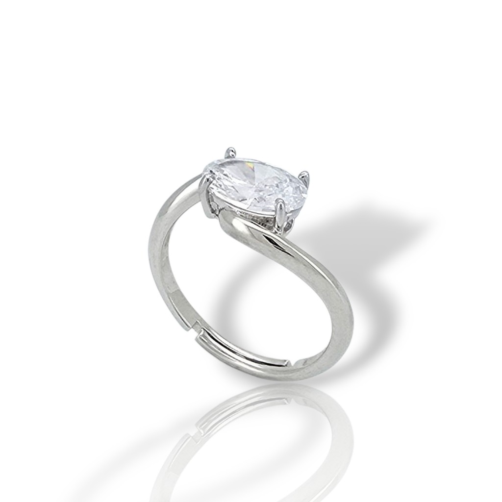 Platinum plated silver 925° ring (code FCM2803)