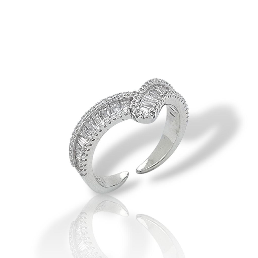 Platinum plated silver 925° ring (code FCM2805)