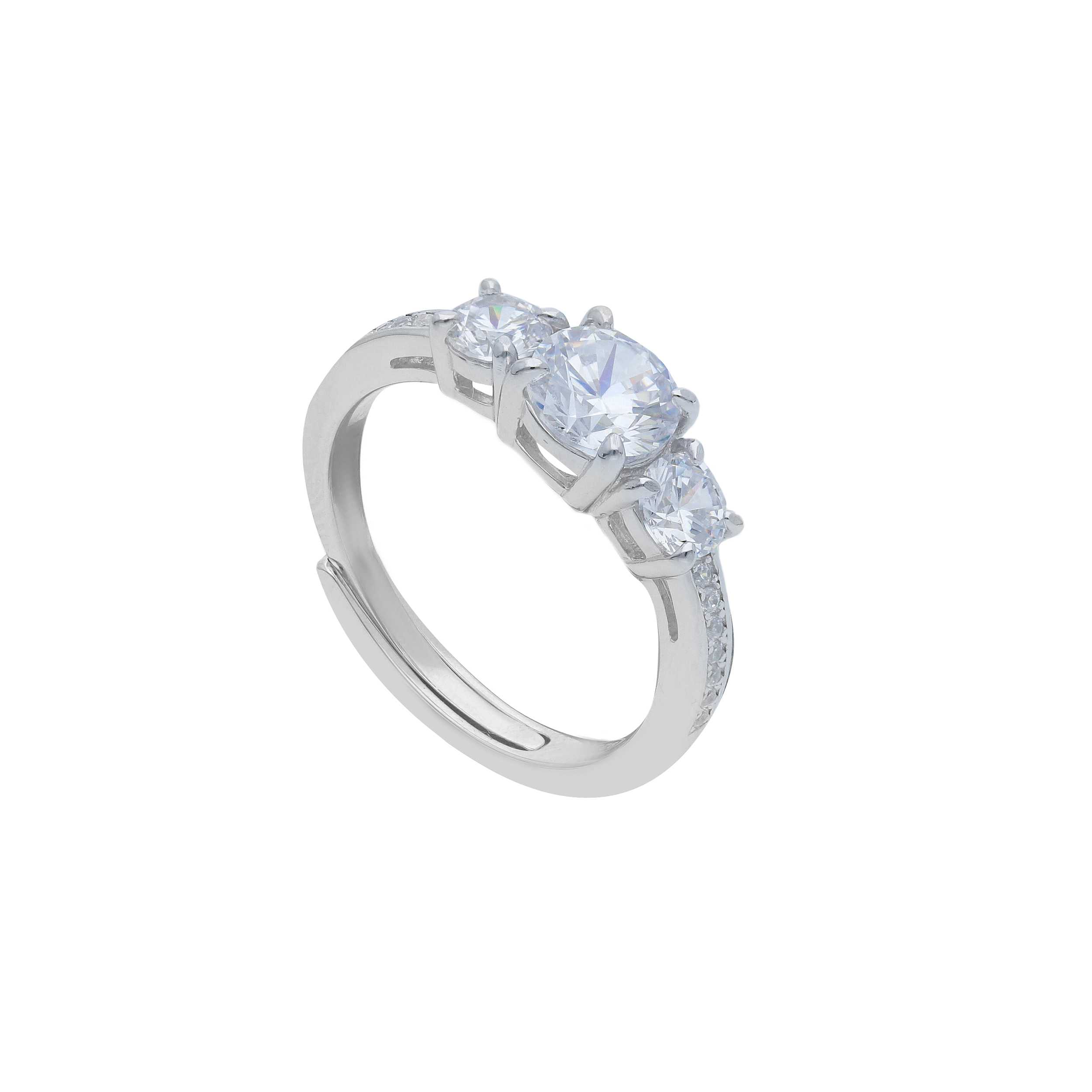 Platinum plated silver  925° ring (code S289764)