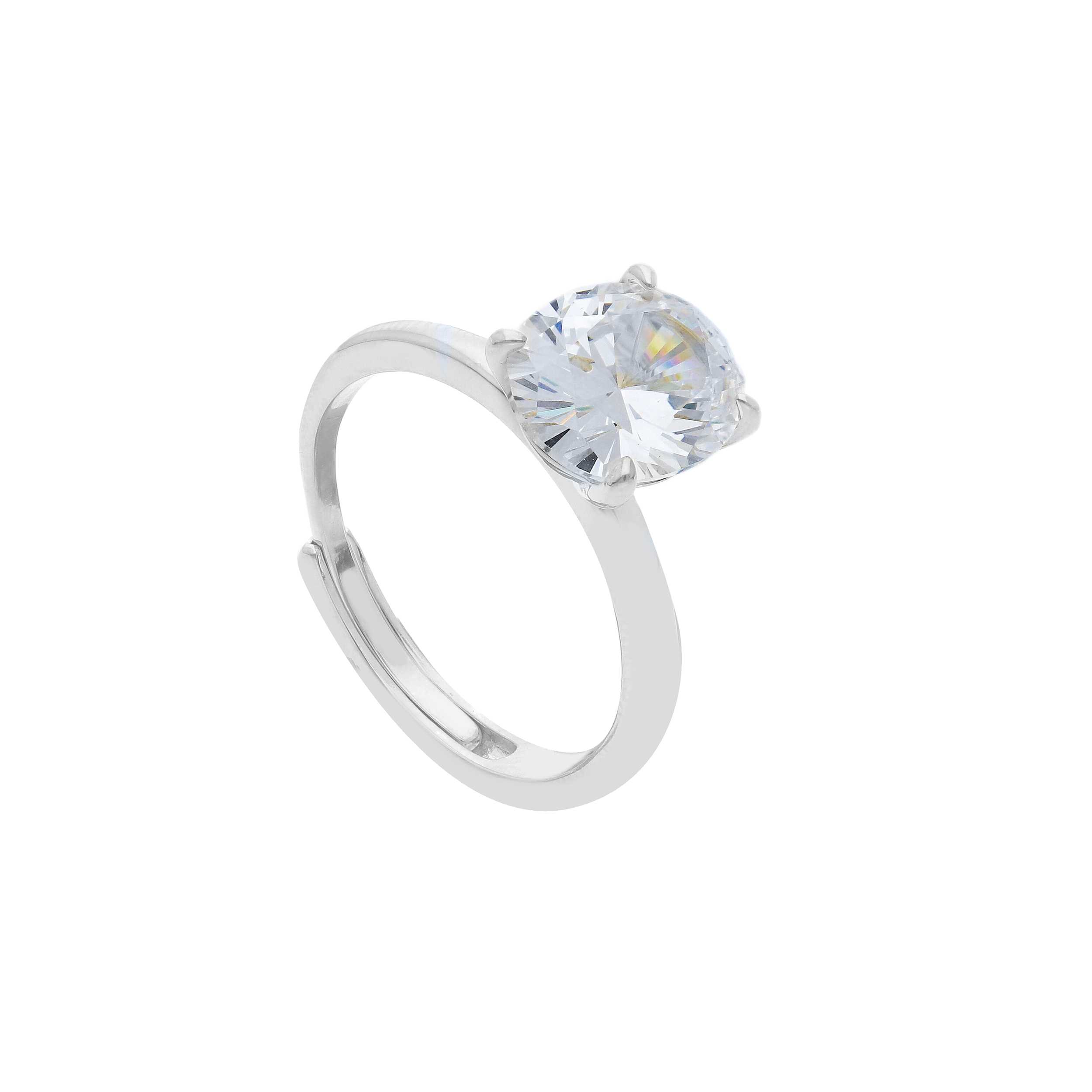 Platinum plated silver  925° ring (code S290080)