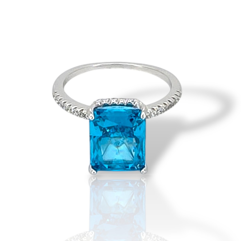 Anello in argento 925° rodiato  (code FCM2738)