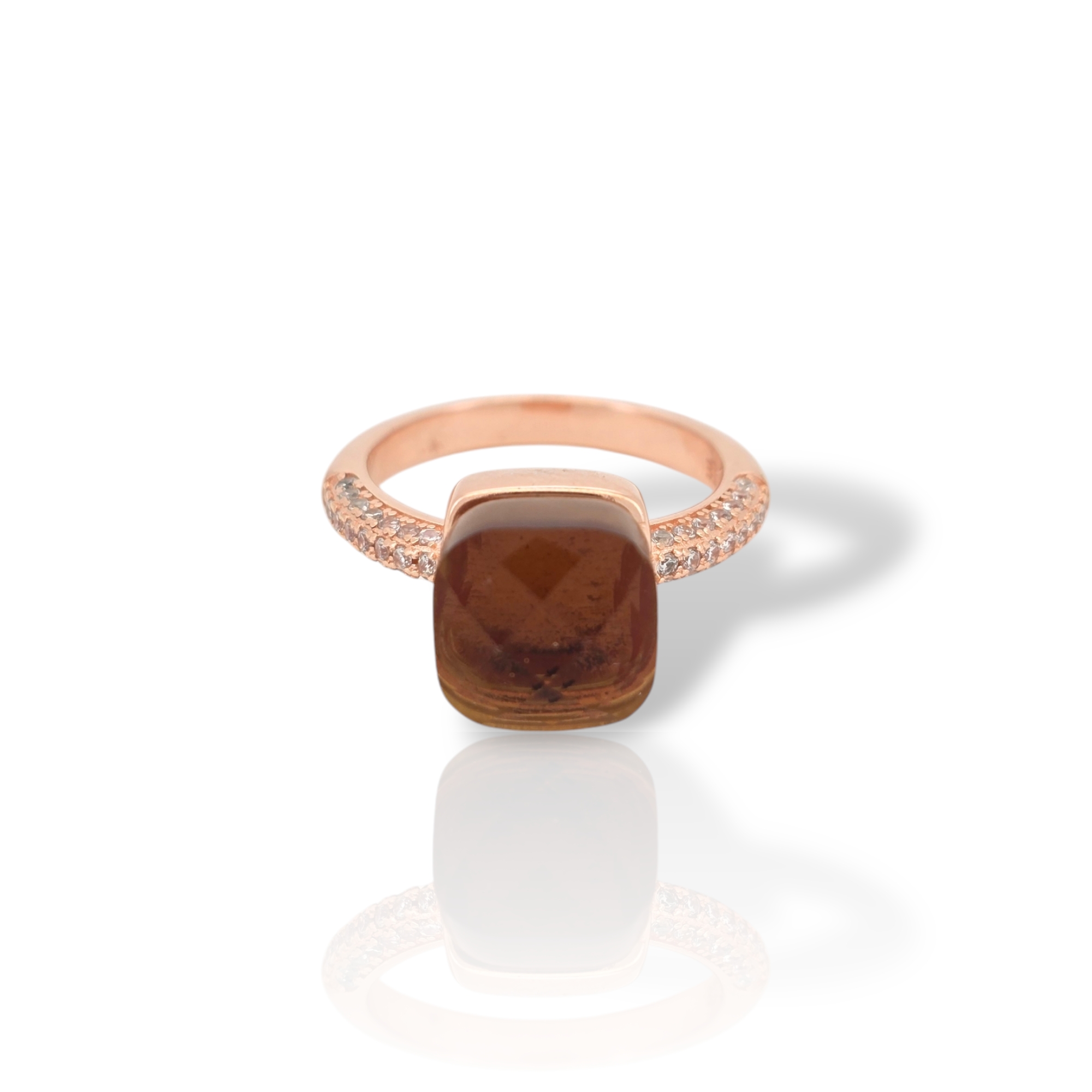 Rose gold plated silver  925° ring (code FCM2744)