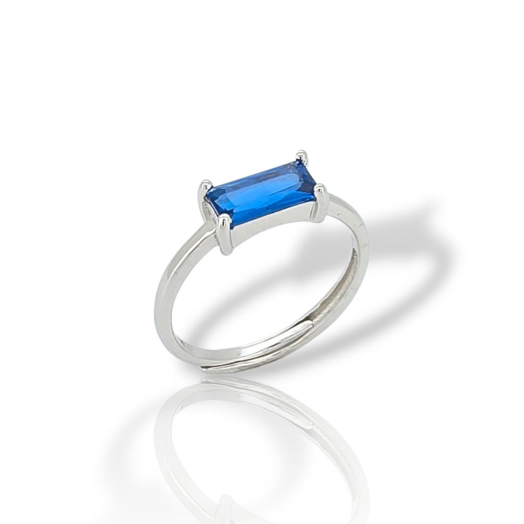 Platinum plated silver  925°  ring (code GEM18483)