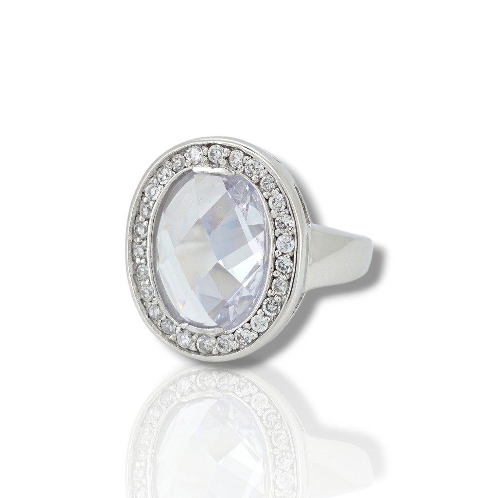 Platinum plated silver 925° ring (code M2877)