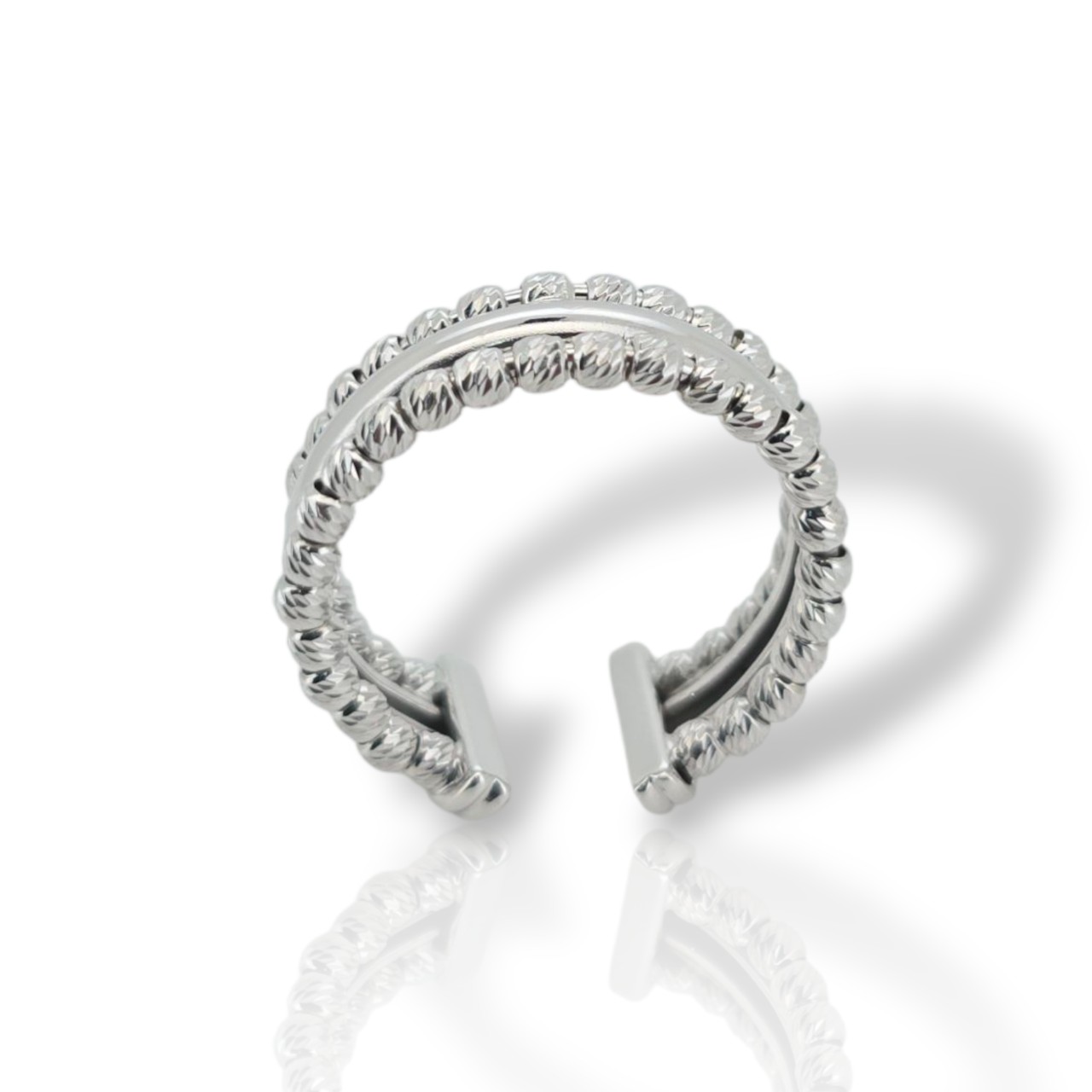 Ασημένιο δαχτυλίδι απο επιπλατινωμένο ασήμι 925° (code SVX2501028)