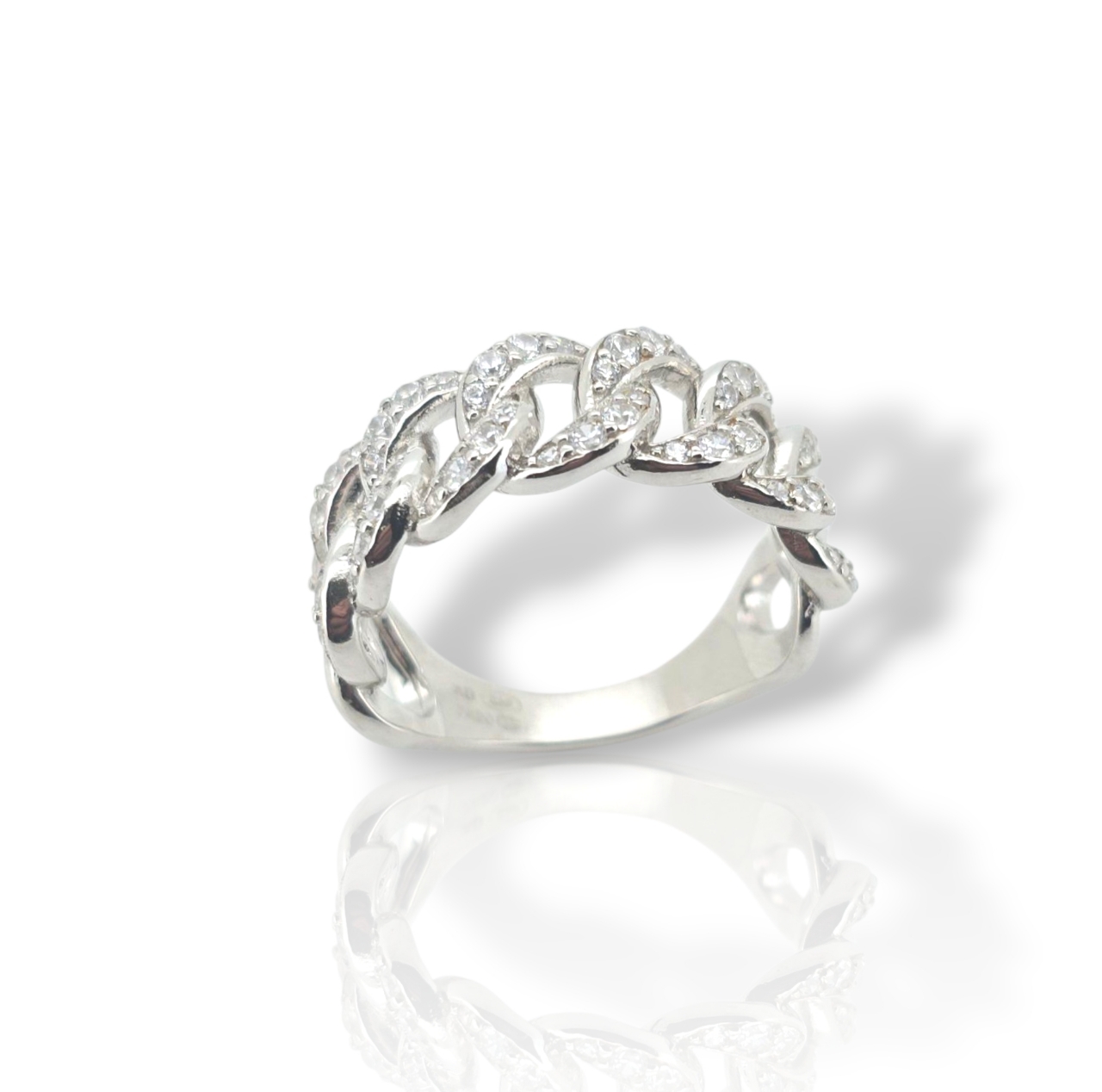 Ασημένιο δαχτυλίδι απο επιπλατινωμένο ασήμι 925° (code FCM002815)