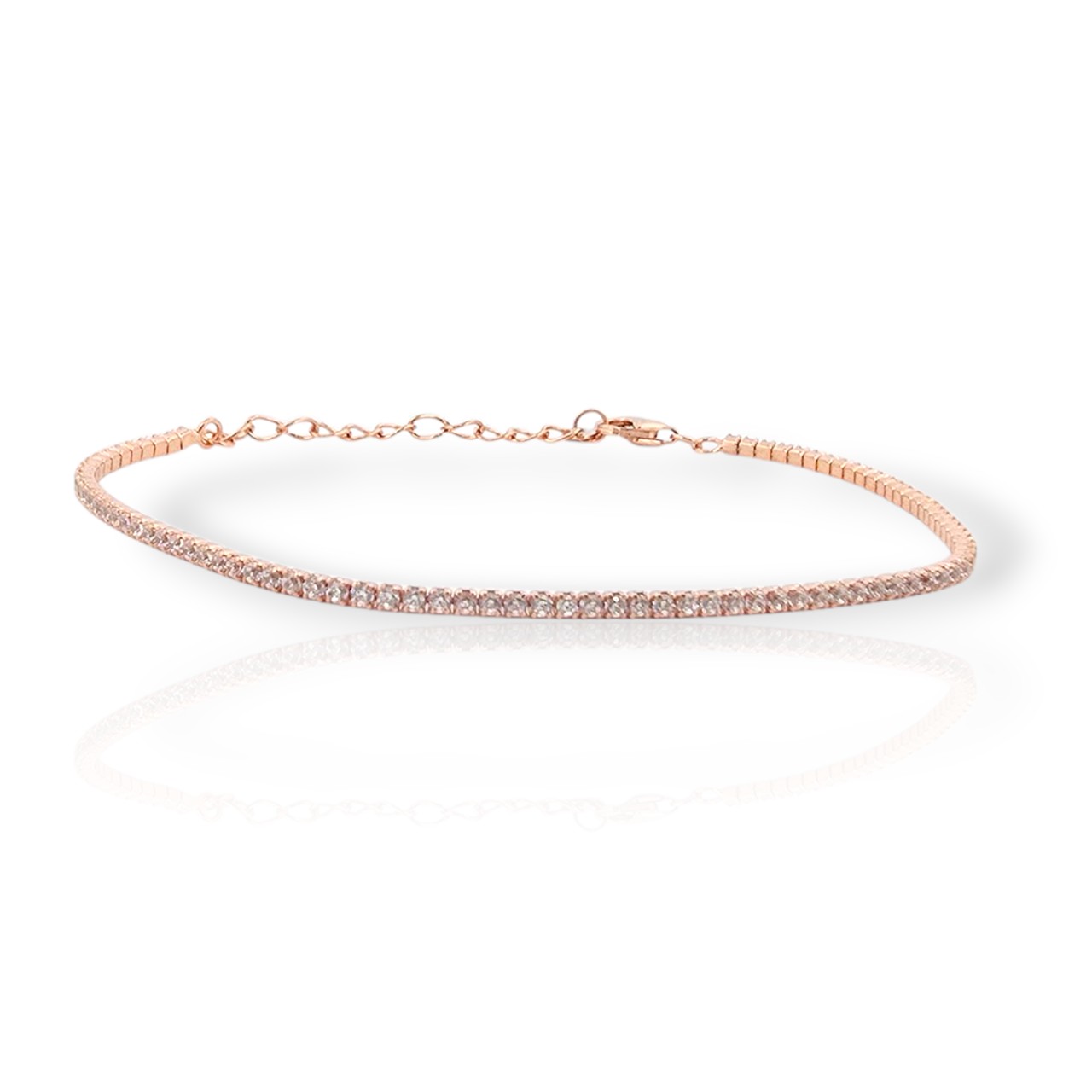 Ριβιέρα ασημένια 925° επιχρυσωμένη ροζ (code FC008619)