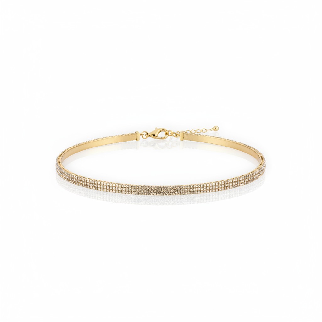 Gold plated silver 925º riviera bracelet (code GEM17993)