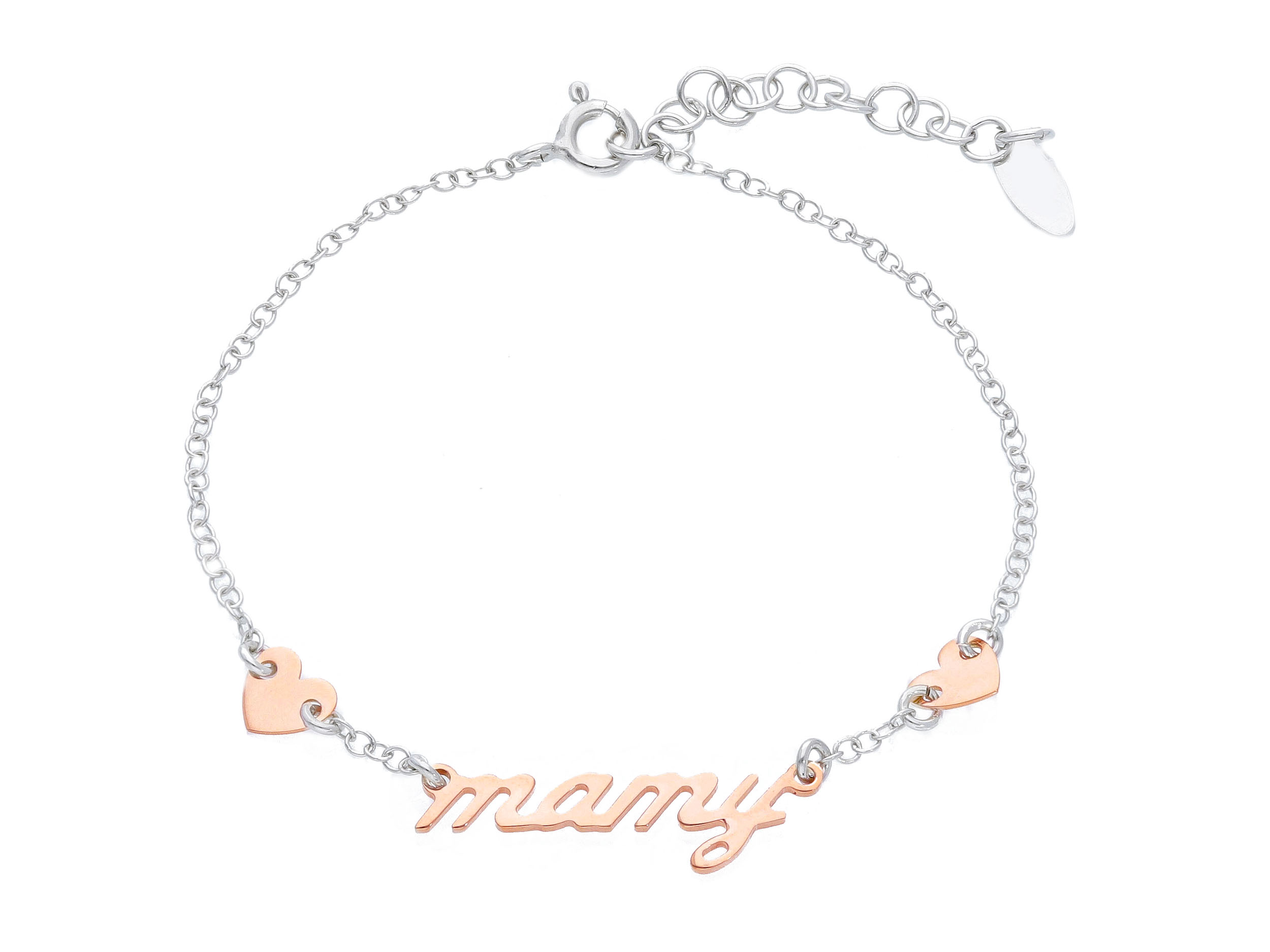 Platinum plated silver 925° mommy bracelet (code S234192)