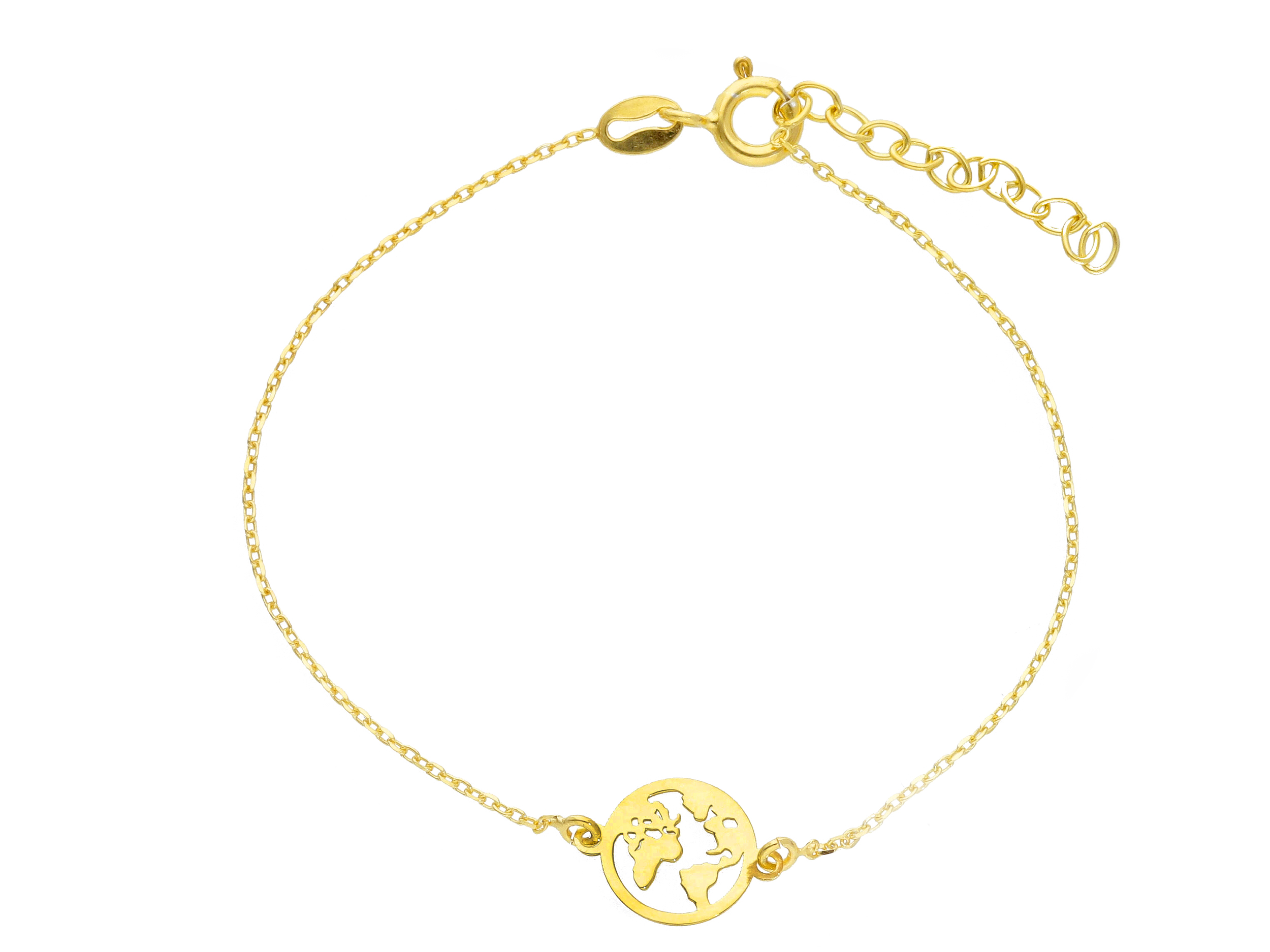 Bracciale globo in argento 925° dorato  (code S256236)