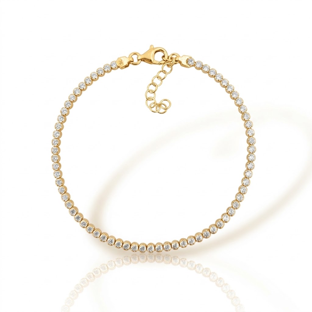 Ριβιέρα ασημένια 925° επιχρυσωμένη  (code SHK905123D)