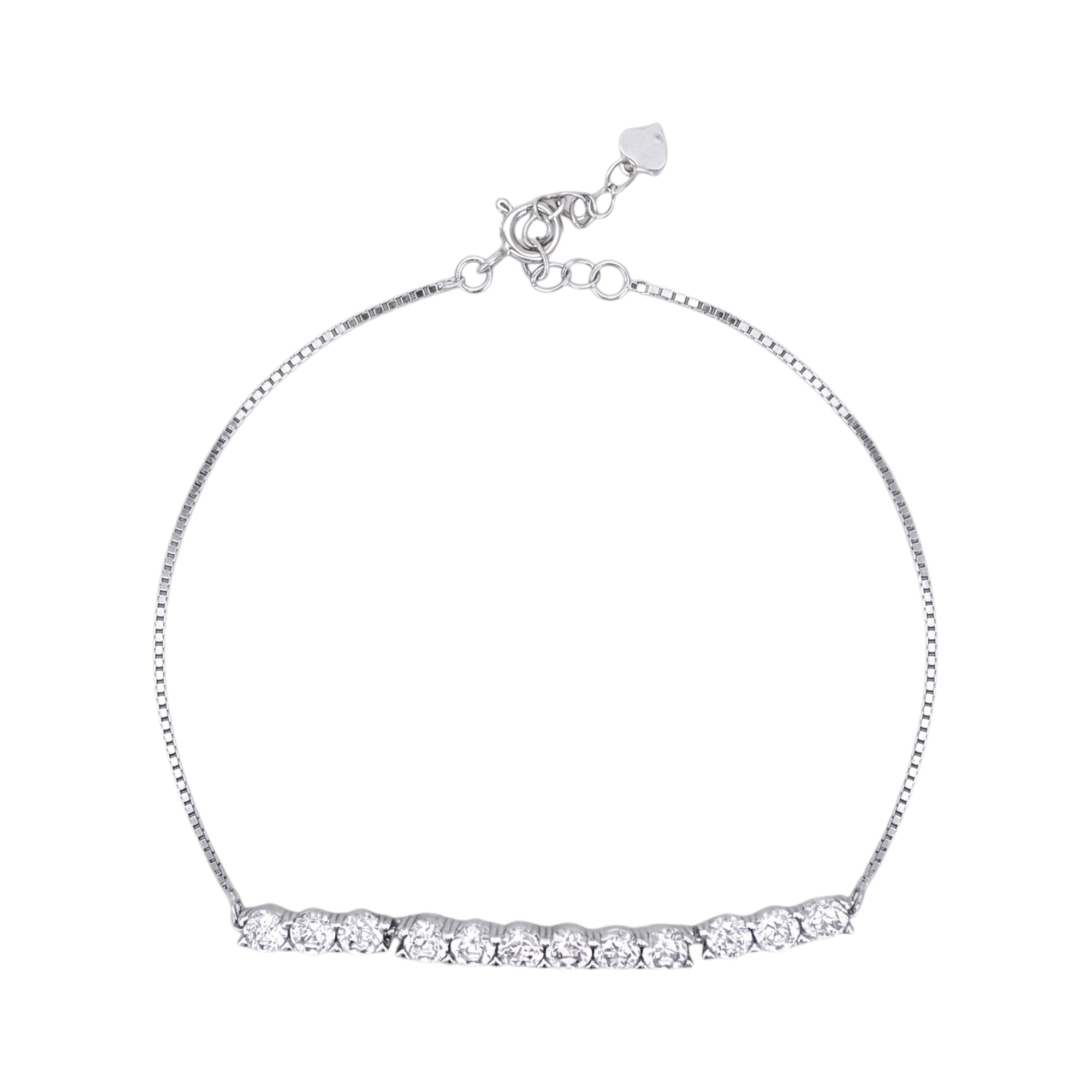 Bracciale in argento 925º rodiato con pietre sintetiche (code FC002793)