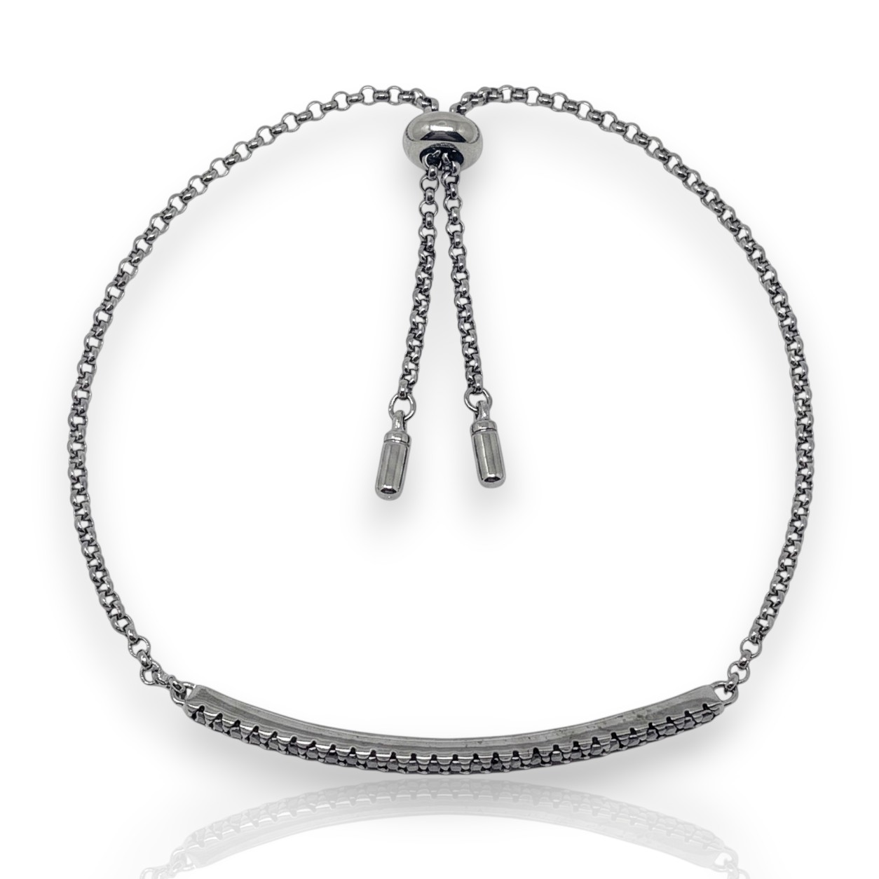 Bracciale in argento 925º rodiato nero   (code FC005993)