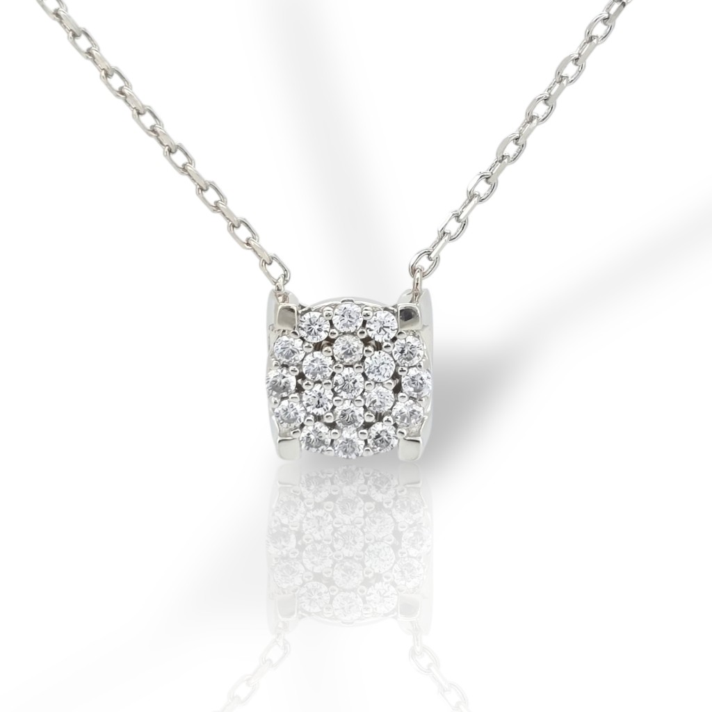 Platinum plated silver 925° necklace (code FC010845)