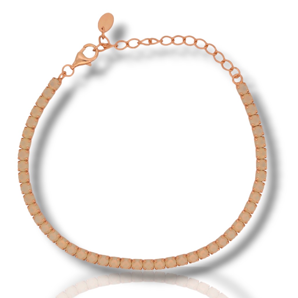 Rose gold plated silver 925º riviera bracelet 2.8mm (code FCM2707)