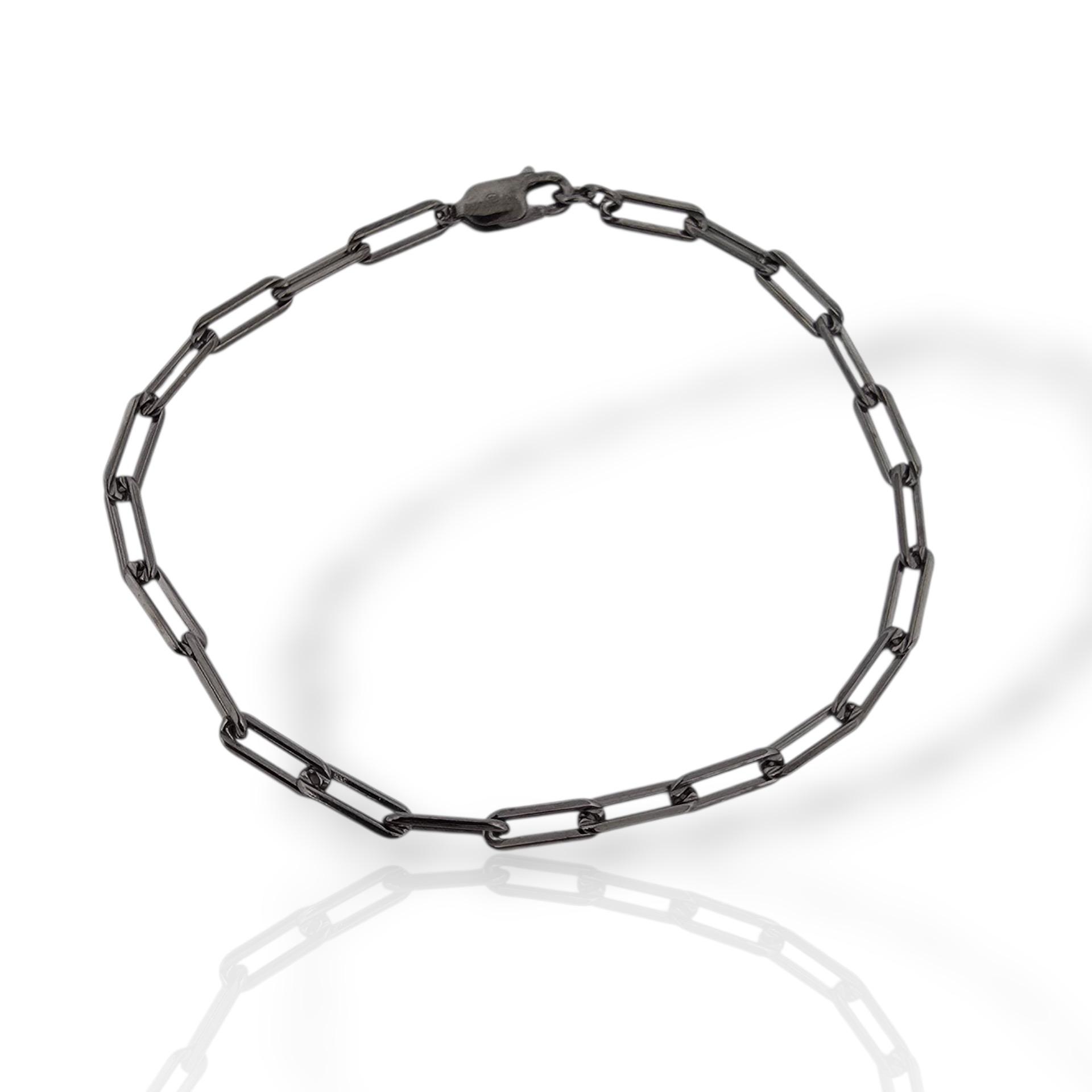 Βραχιόλι ασημένια 925° επιπλατινωμένη μαύρη (code FC006882)