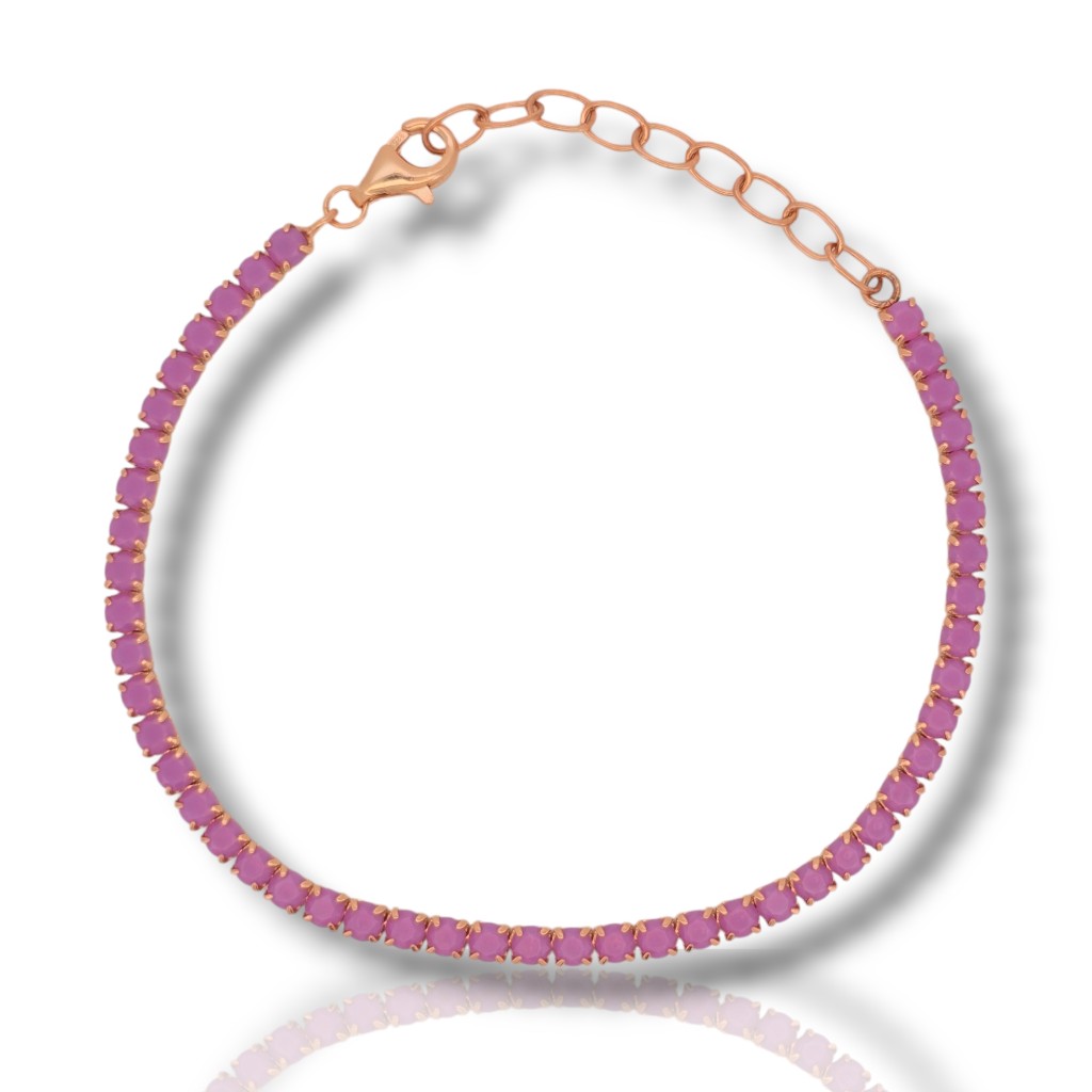 Tennis in argento 925º dorato oro Rosa 2.8mm  (code FCM2706)