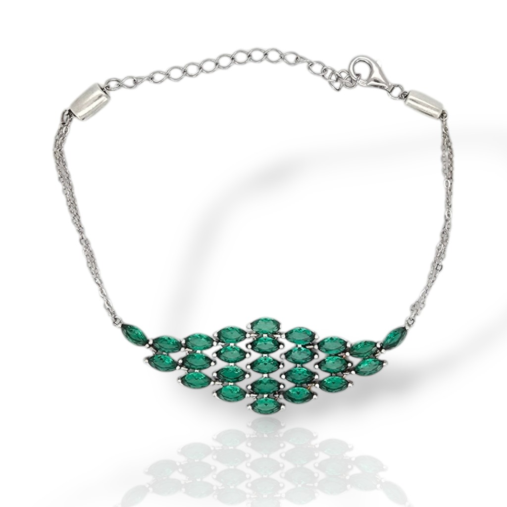 Platinum plated silver 925° bracelet(code FCM2731)