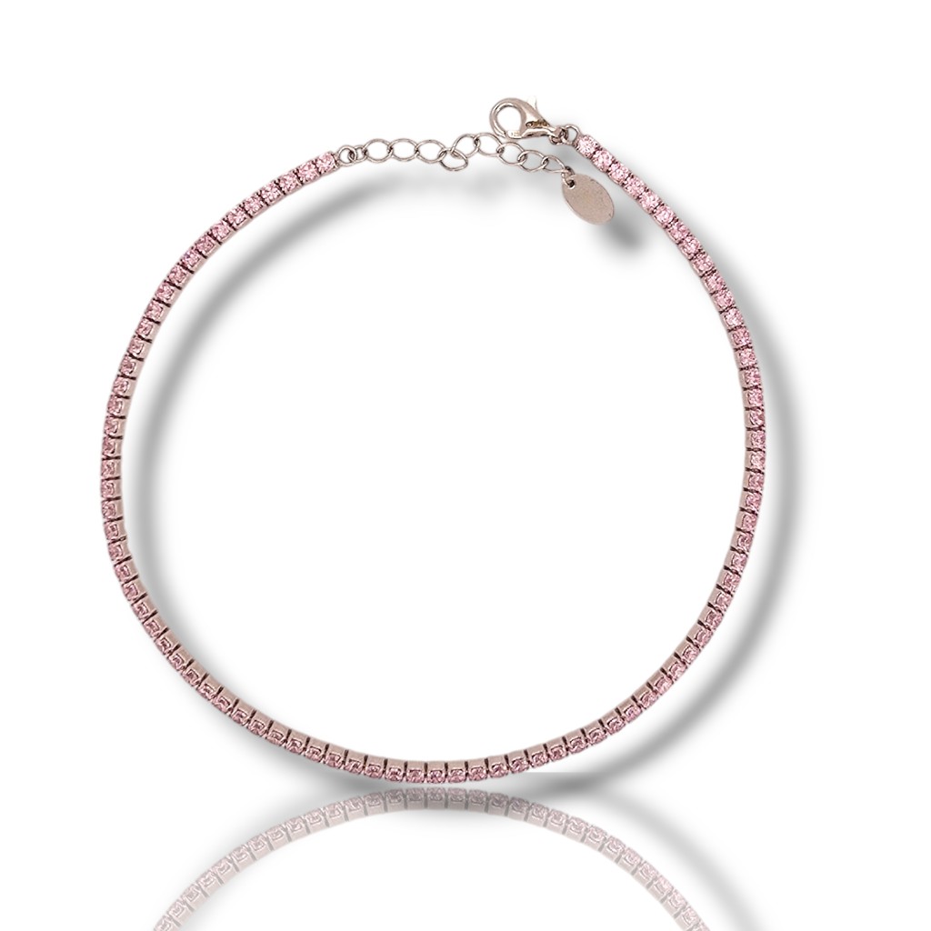 Platinum plated silver 925º riviera bracelet 2.2mm (code FCM002709)
