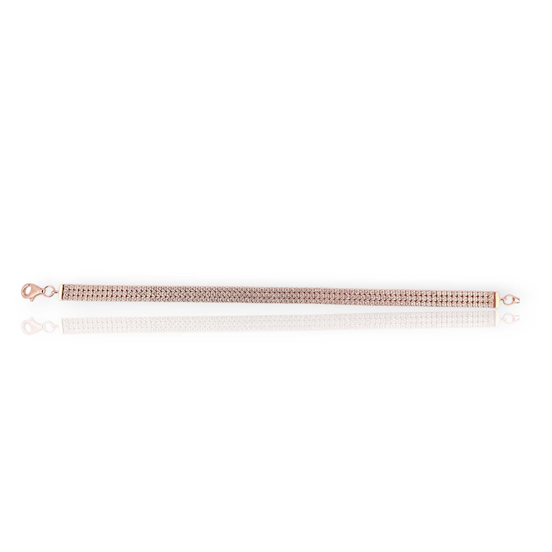 Rose gold plated silver 925º riviera bracelet (code GEM17992)
