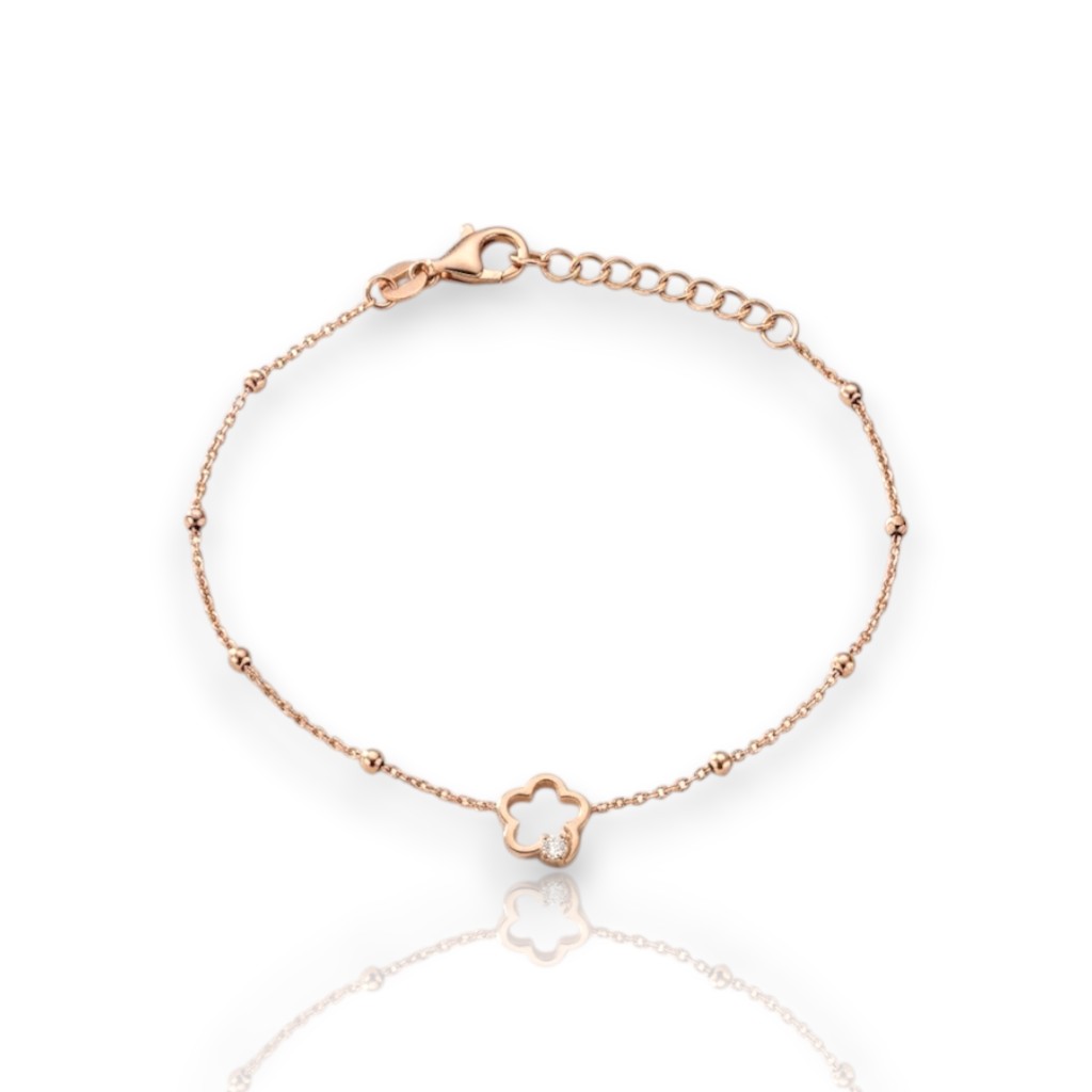 Rose gold plated silver 925° bracelet (code SHK00878)