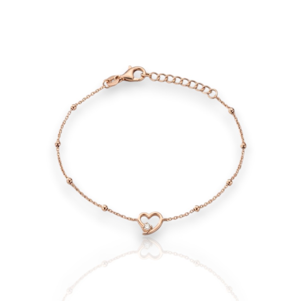 Rose gold plated silver 925° bracelet (code SHK00880)