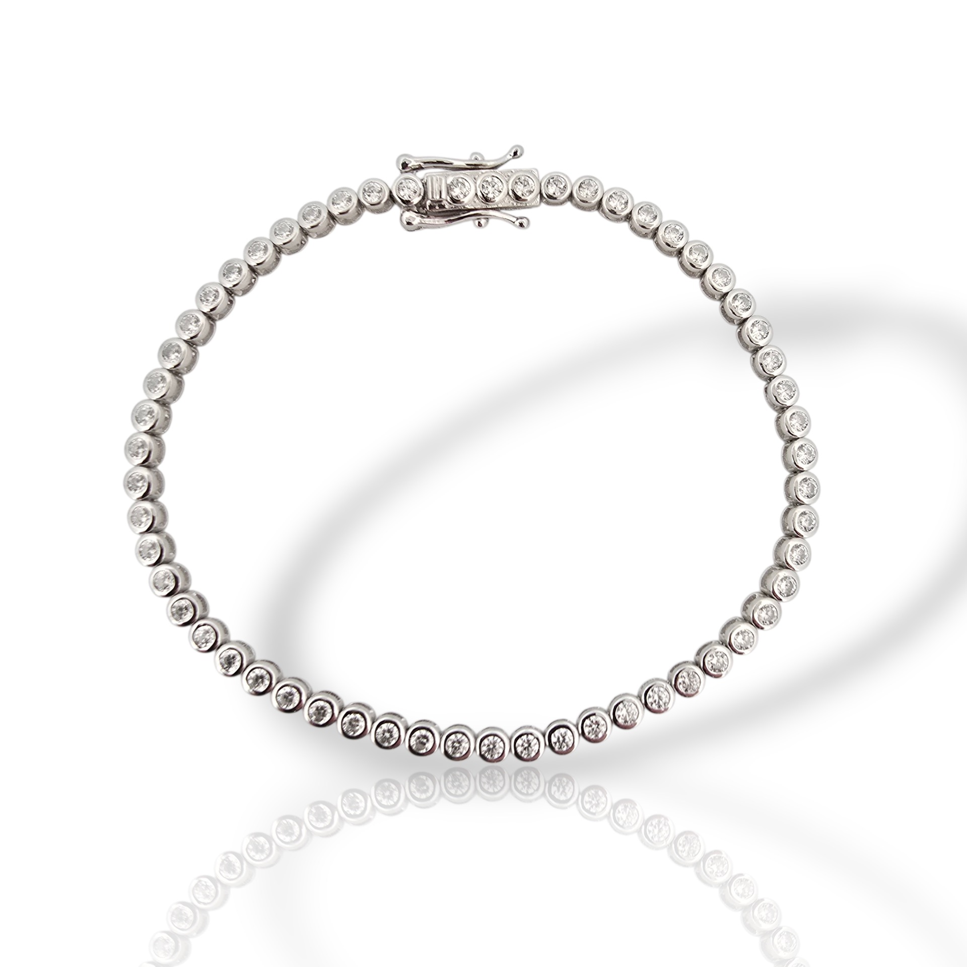 Ριβιέρα ασημένια 925° επιπλατινωμένη (code SHK1051135)