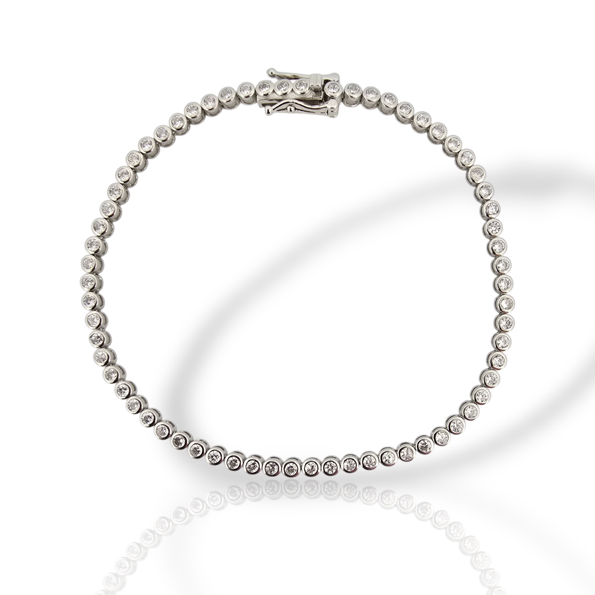 Ριβιέρα ασημένια 925° επιπλατινωμένη (code SHK1063131)