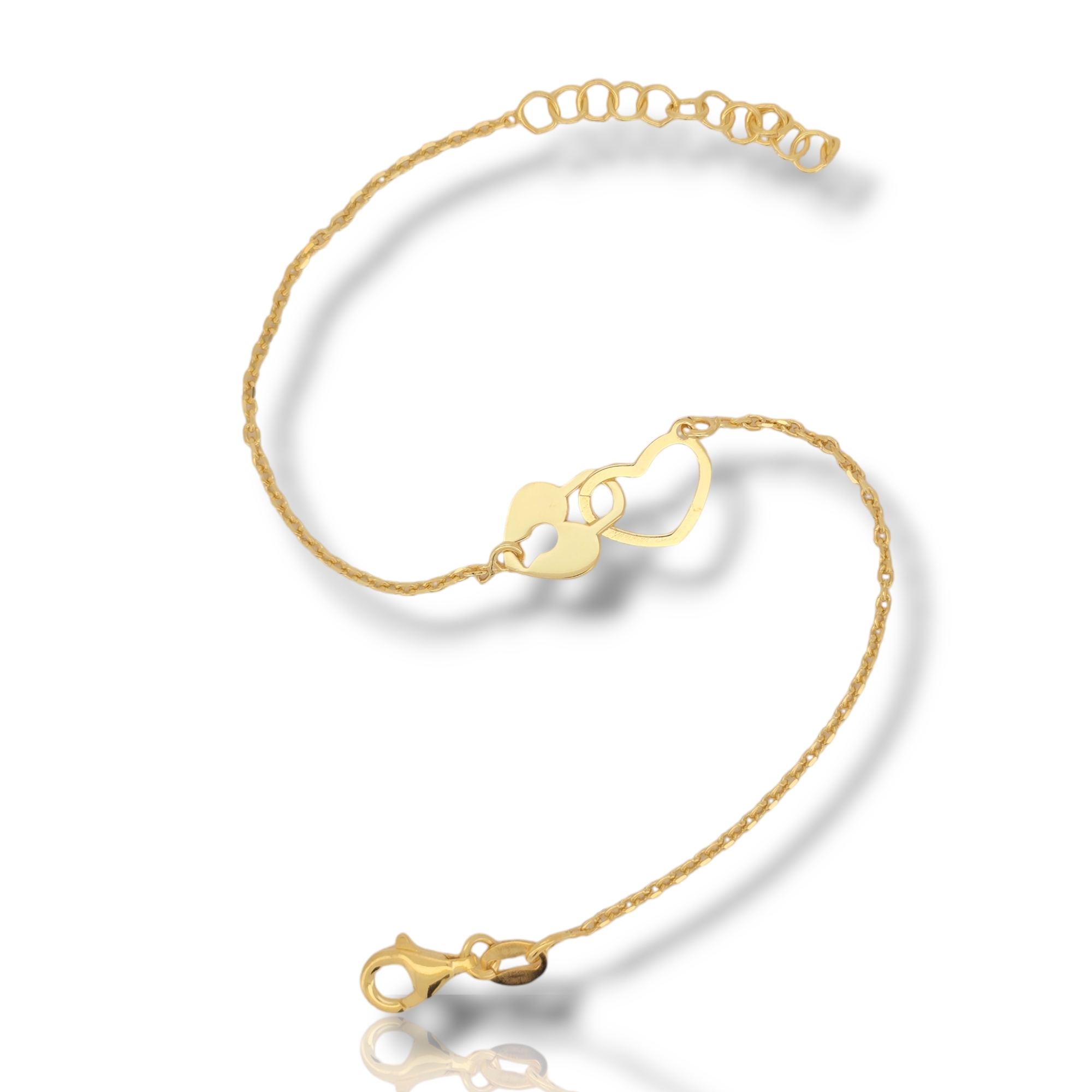 Bracciale Cuore in argento 925° dorato oro Giallo (code SHK905110G)