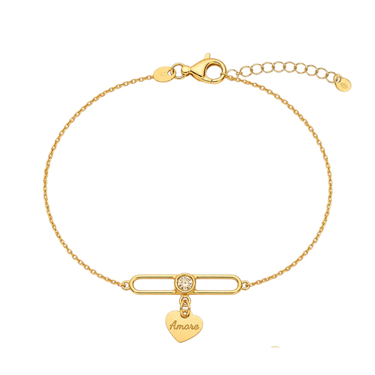 Bracciale Cuore in argento 925° dorato oro Giallo (code SHK905112G)