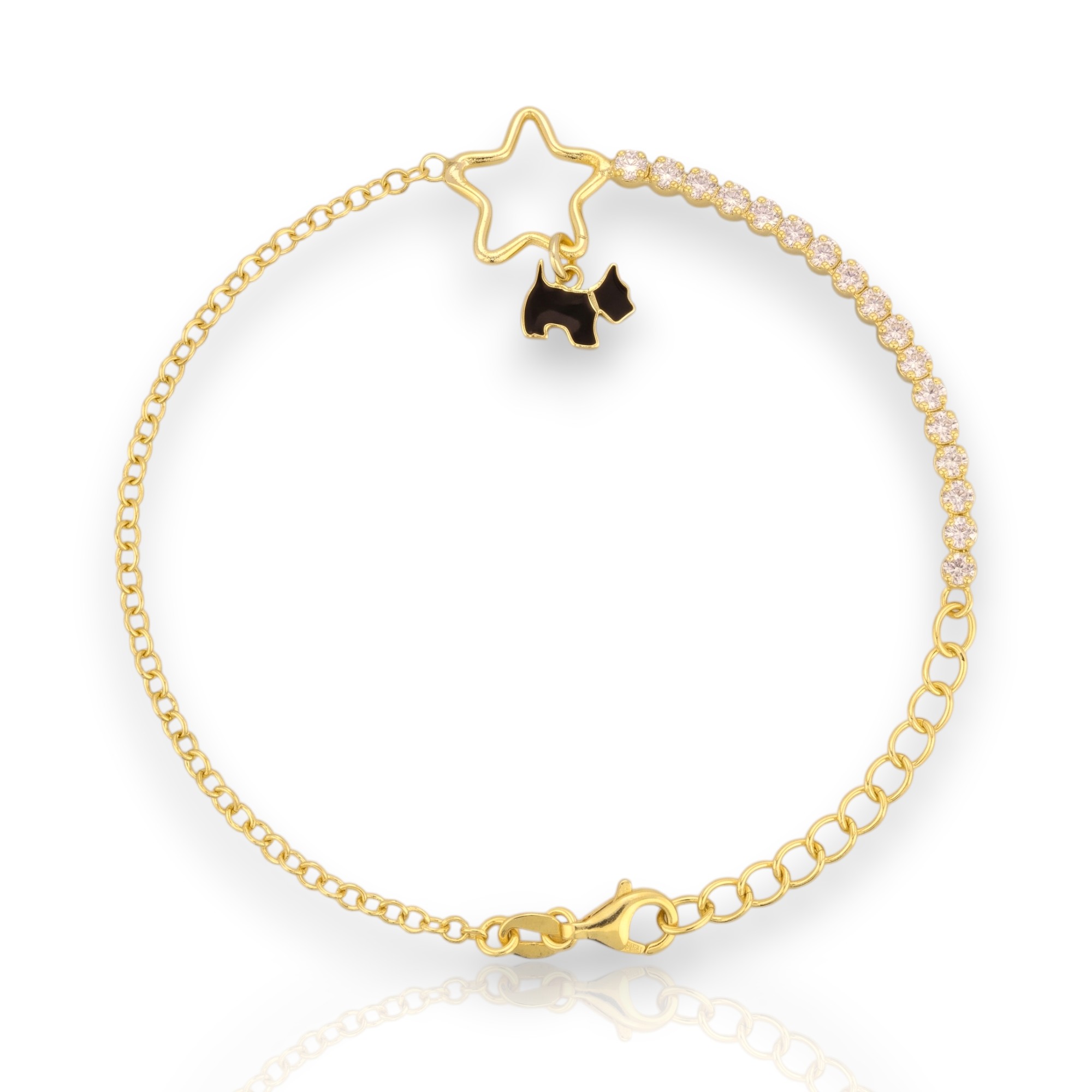 Gold plated silver 925° bracelet  (code SHK905115)