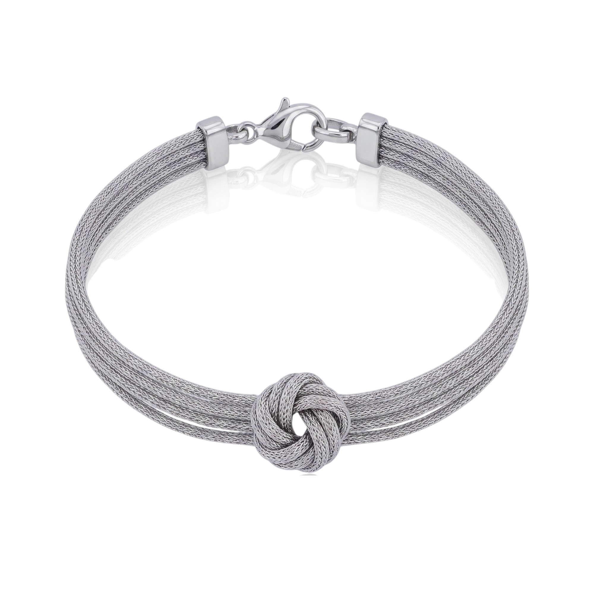 Platinum plated silver 925º brangle ith a knot (code SVX1403098)