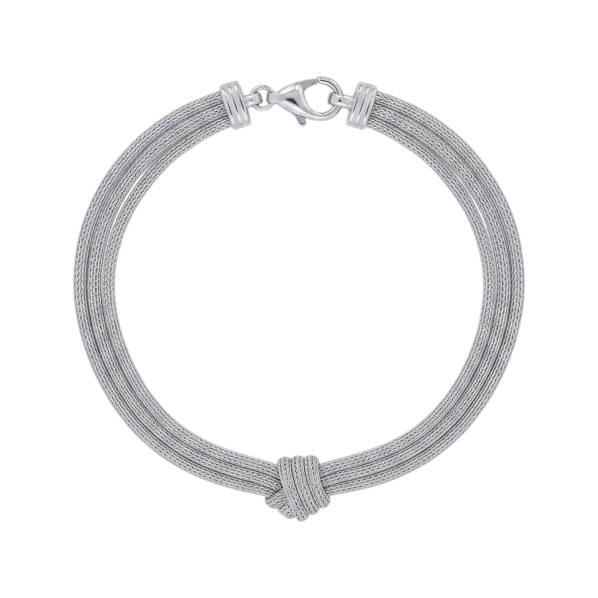 Platinum plated silver 925º brangle ith a knot (code SVX1501234)