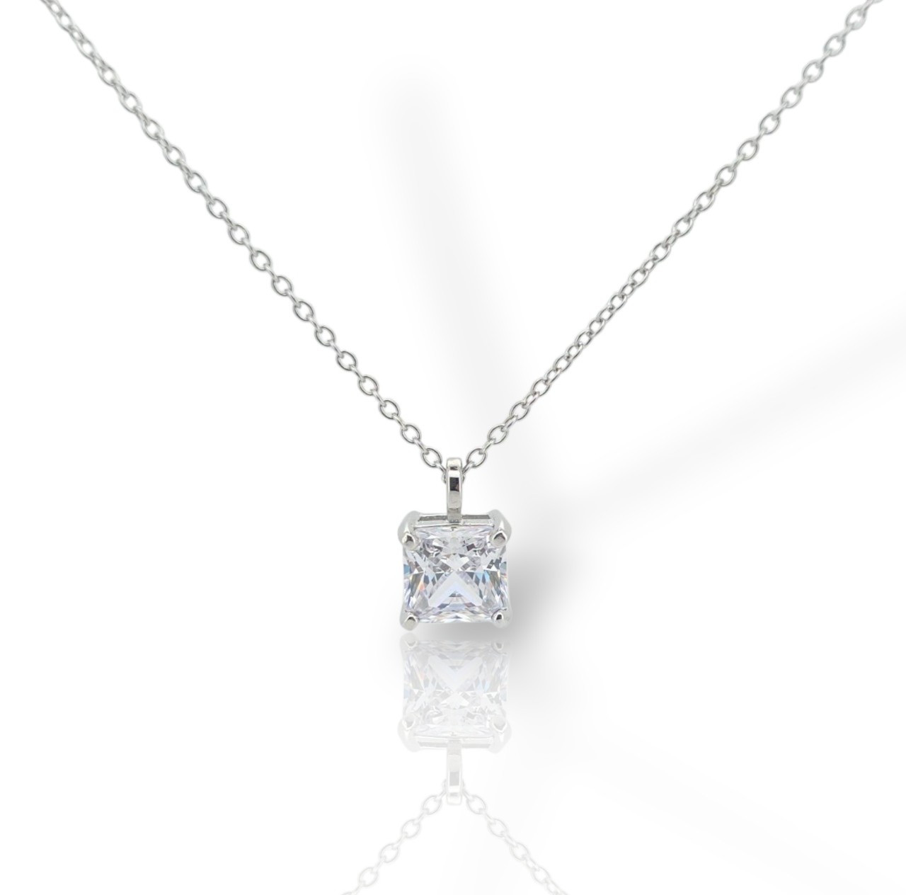 Platinum plated silver 925° necklace  (code FC008830)