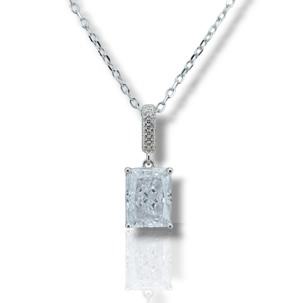 Platinum plated silver necklace  (code FC010581)