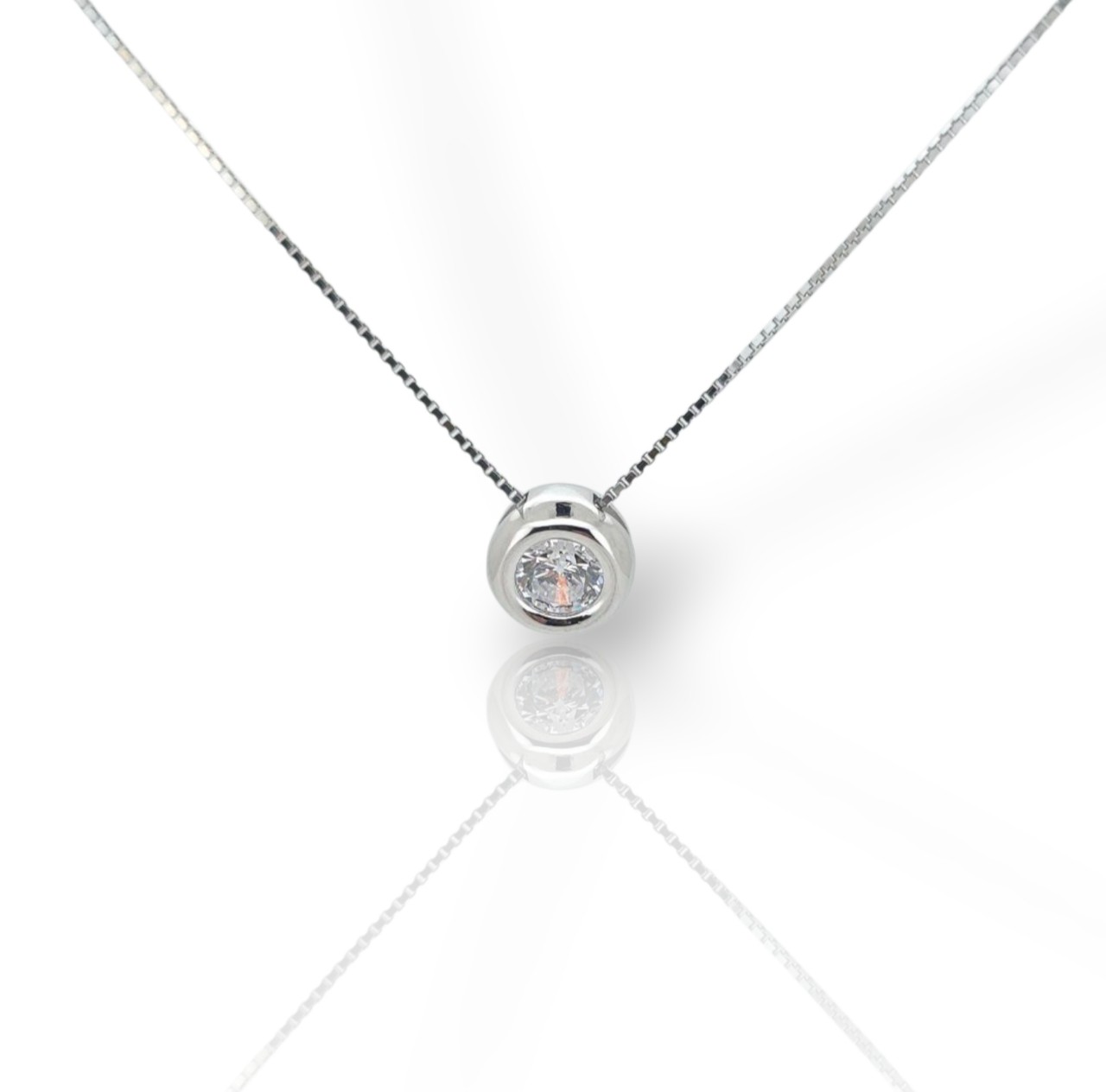 Platium plated silver 925° necklace  (code FC012590)