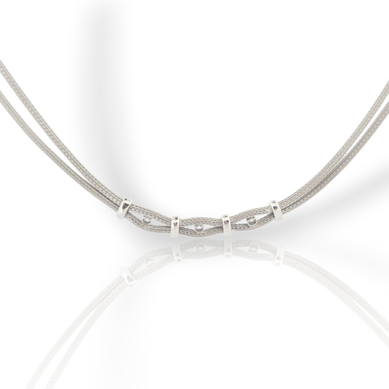 Κολιέ απο επιπλατινωμένο ασήμι 925° (code SVX1500687)