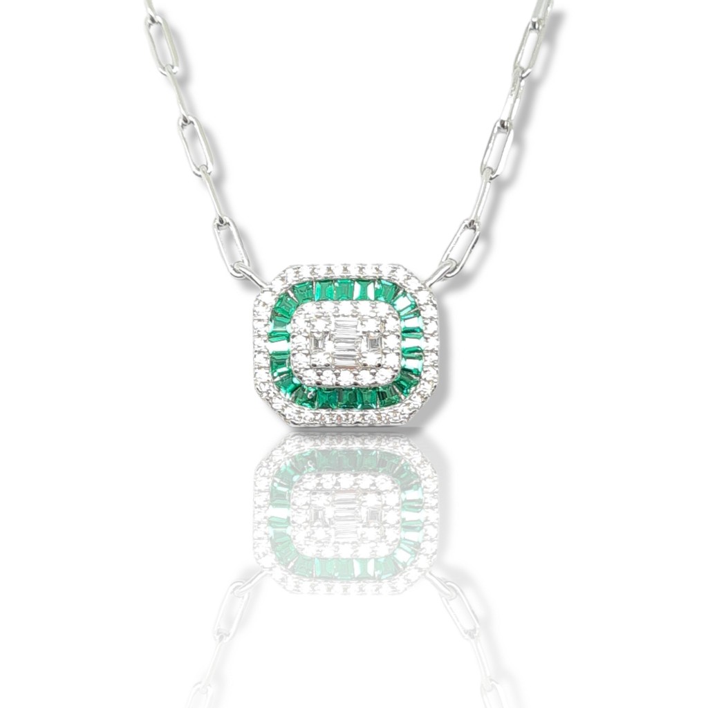 Ασημένιο κολιέ   925° επιπλατινωμένο  (code NZB105455)