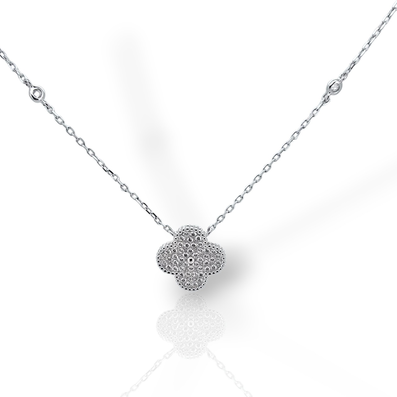 Κολιέ επιπλατινωμένο απο ασήμι 925° (code SHK002130)