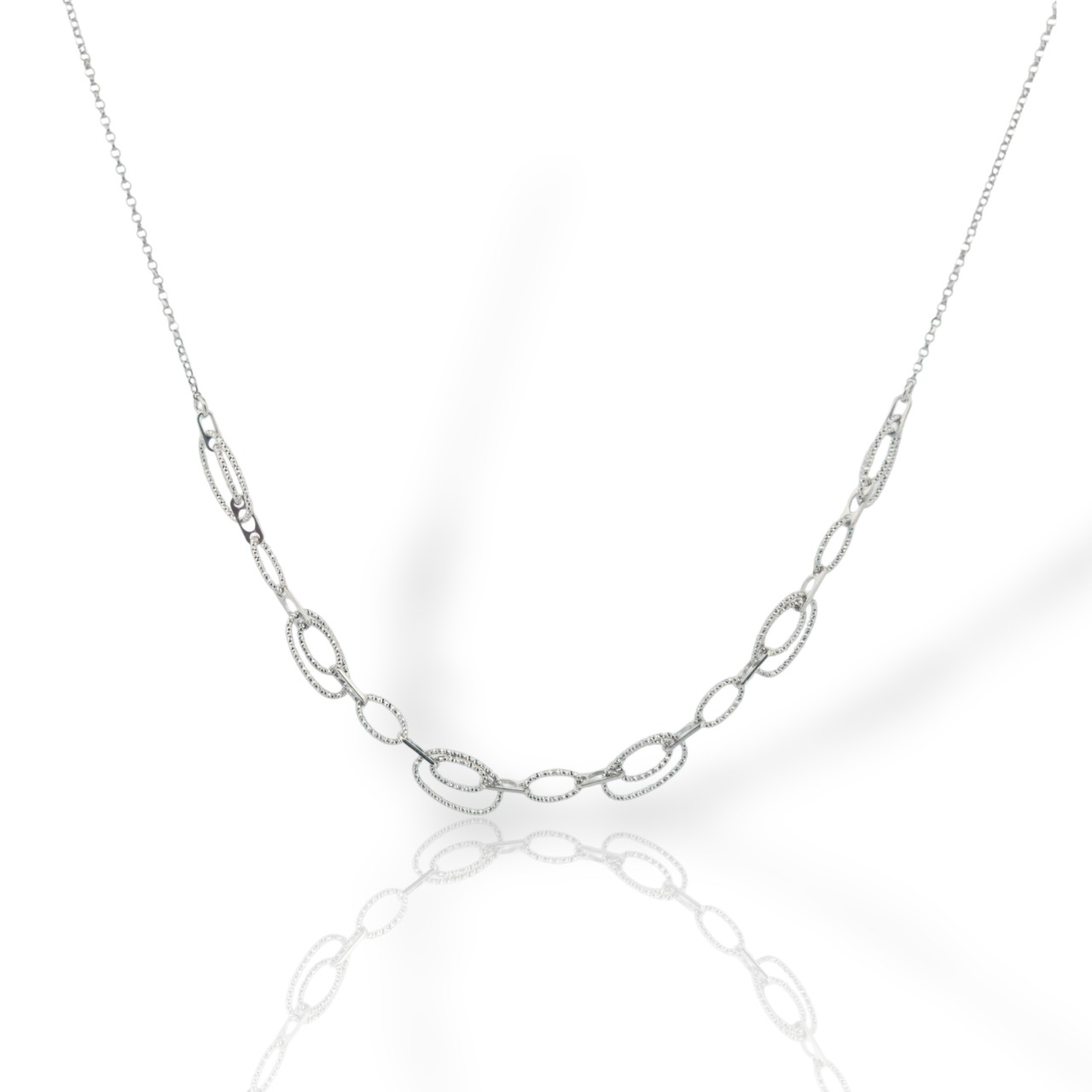Platinum plated silver necklace (code SVX2301929)