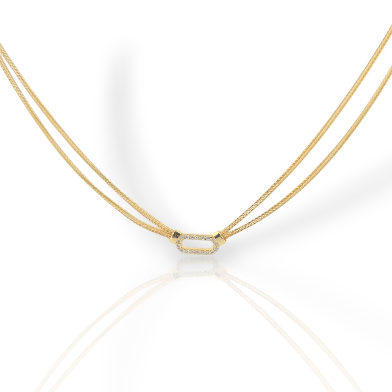 Κολιέ απο επιχρυσωμένο ασήμι 925° (code SVX2402604)