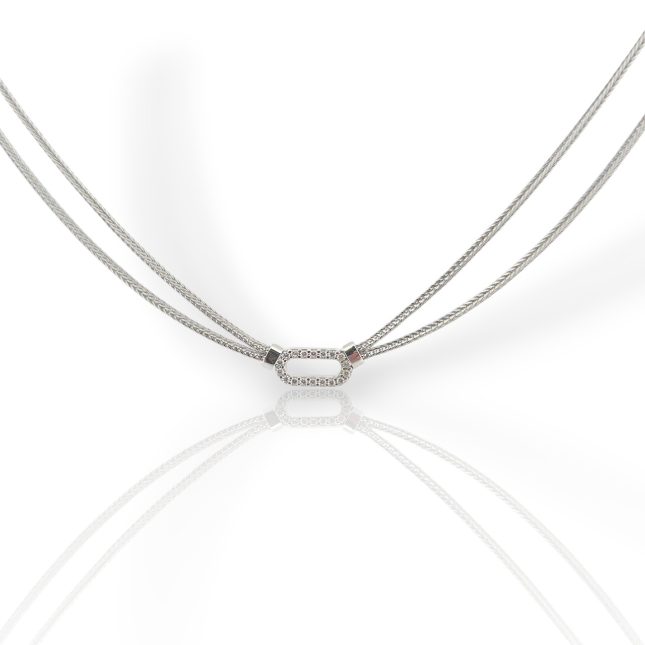 Κολιέ απο επιπλατινωμένο ασήμι 925° (code SVX2402606)