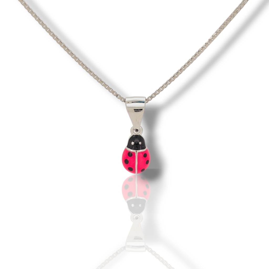 Silver necklace with a small ladybug (code: FC001402)