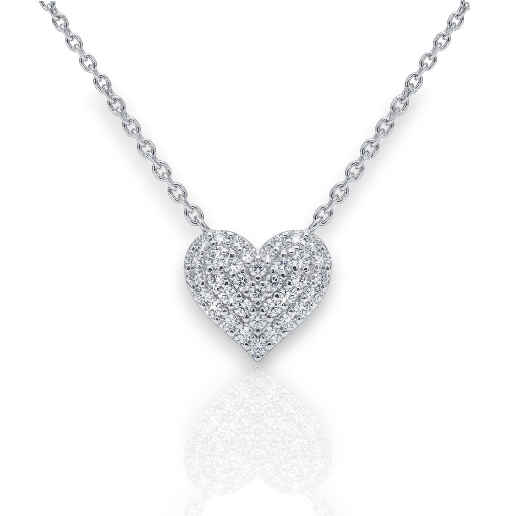 Girocollo Cuore in argento 925° rodiato e zirconi cubici (code FC005674)