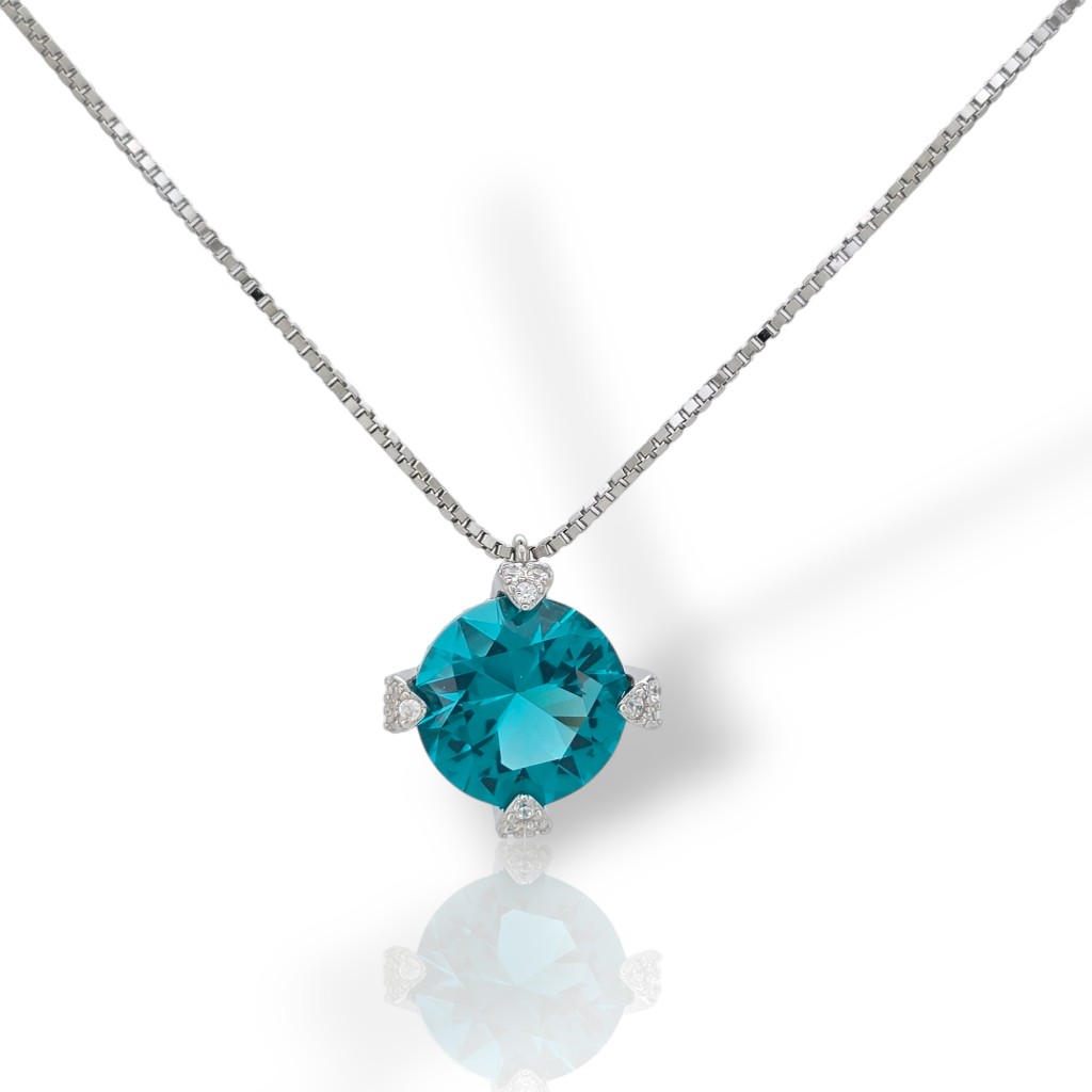 Platinum plated silver 925º necklace (code FC007451)