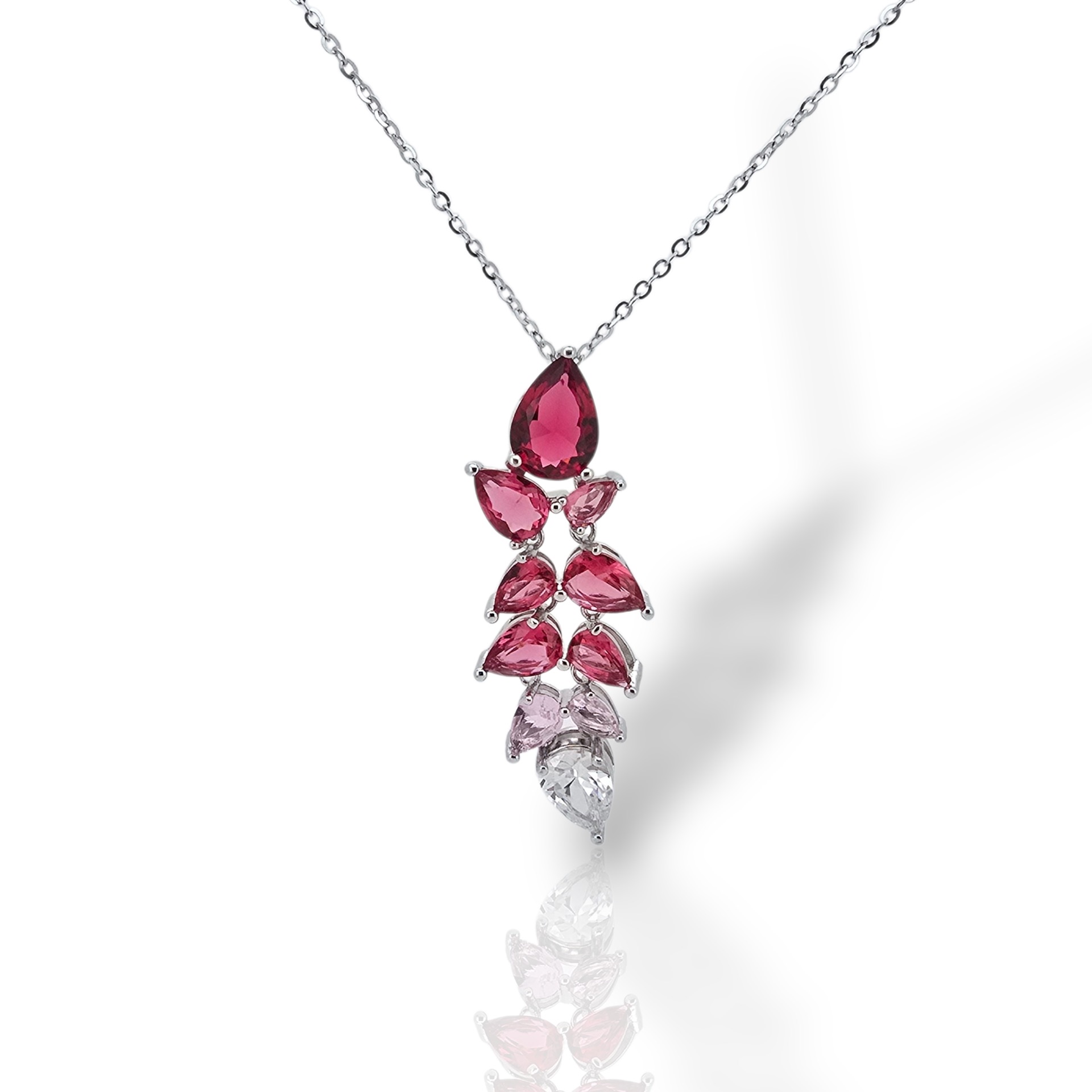 Collana in argento rodiato oro Giallo con pietre sintetiche (code FC008926)